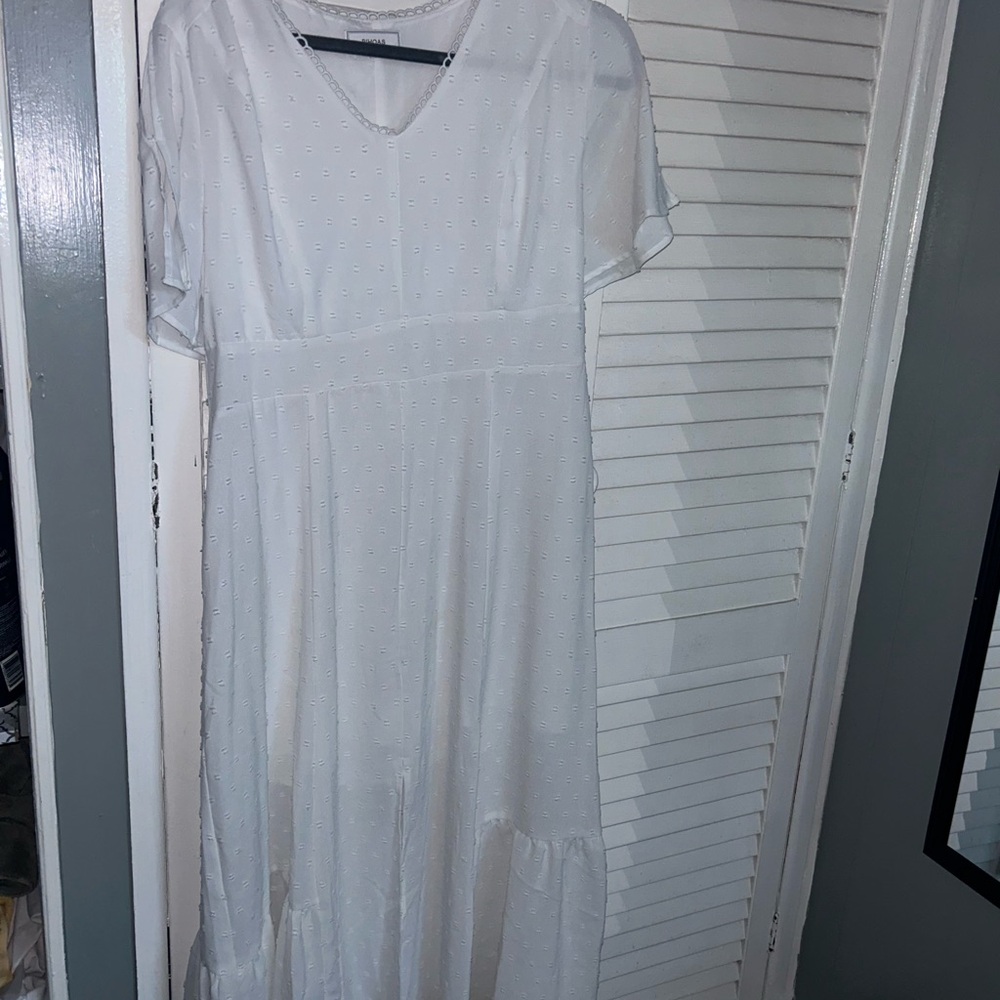 White midi dress (large)